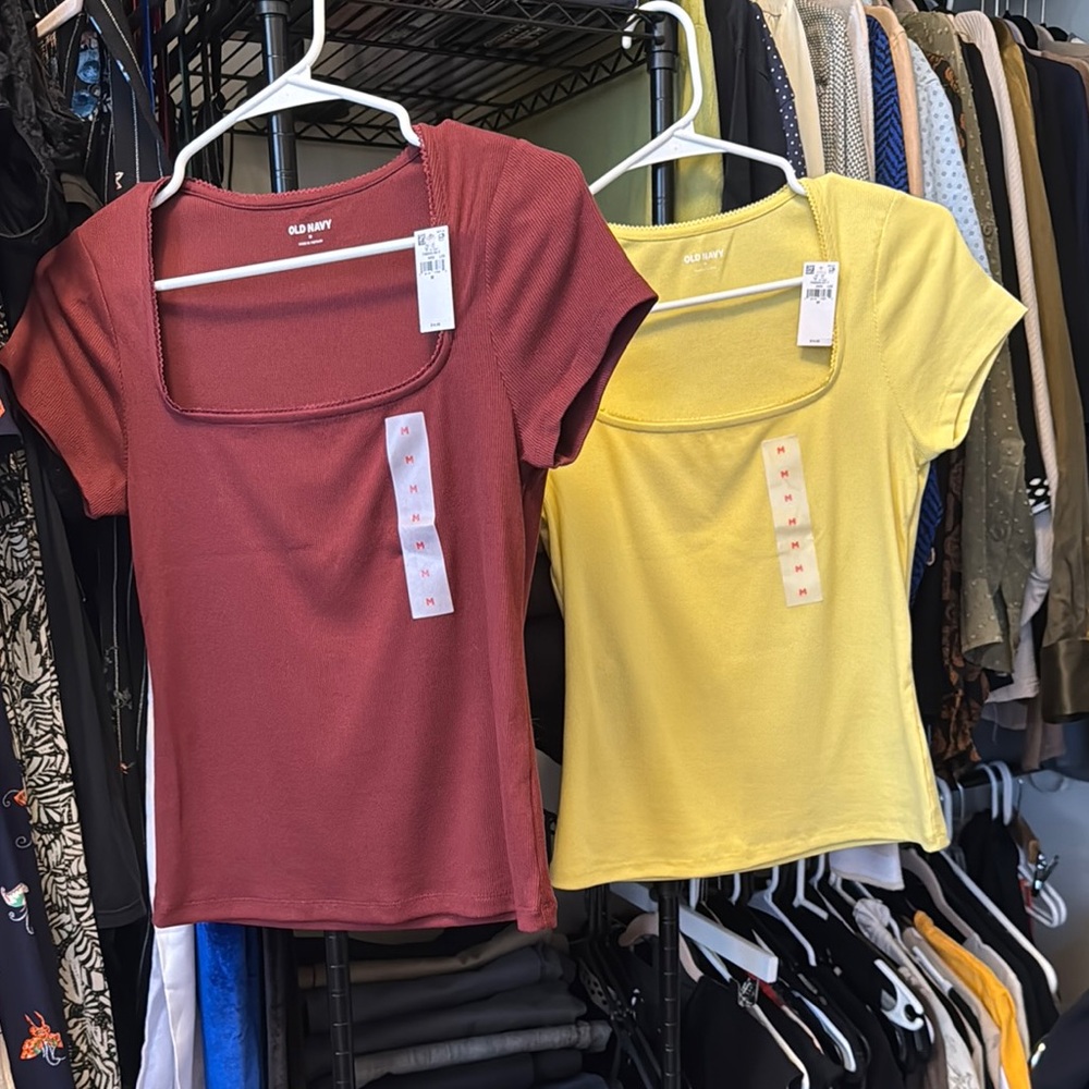 BOGO Old Navy Square Neck Tops NWT